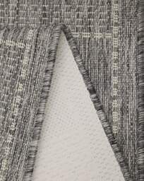 Checked Gel Flatweave Rug Steel Grey - Homemaker - Size: 80X150 - thumbnail 3