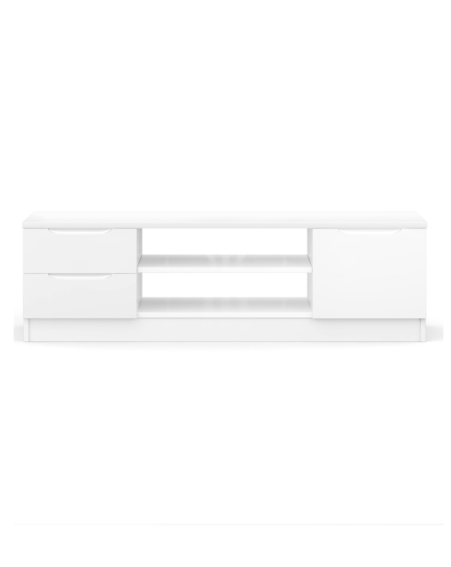 Sorrento Assembled Gloss Wide TV Unit White - One Call - image 1