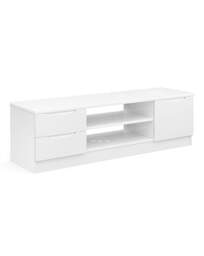 Sorrento Assembled Gloss Wide TV Unit White - One Call - thumbnail 4
