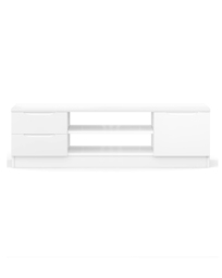 Sorrento Assembled Gloss Wide TV Unit White - One Call