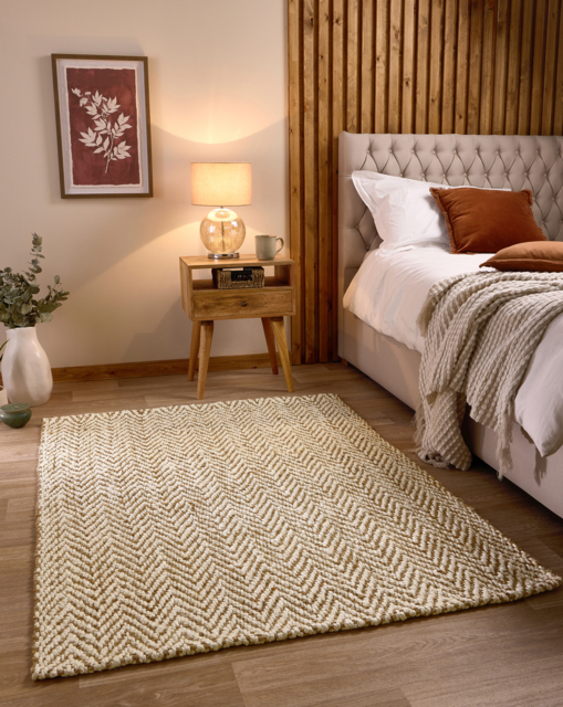 Jute Herringbone Rug Cream/Natural - Origins - Size: 80X150 - image 1