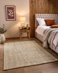 Jute Herringbone Rug Cream/Natural - Origins - Size: 80X150 - thumbnail 1