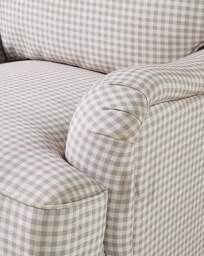 Wisteria Gingham Armchair Natural - JD Williams - thumbnail 3