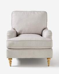 Wisteria Gingham Armchair Natural - JD Williams - thumbnail 4