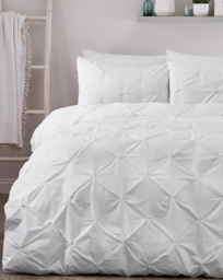 Serene Lara Duvet Cover Set White - Serene - Size: KING