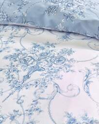 Catherine Lansfield Damask Duvet Set Blue - Catherine Lansfield - Size: SINGLE - thumbnail 2