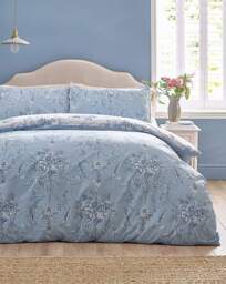 Catherine Lansfield Damask Duvet Set Blue - Catherine Lansfield - Size: SINGLE - thumbnail 4