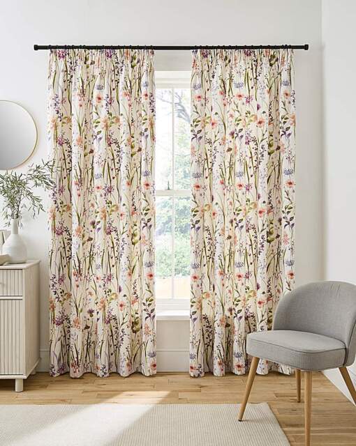 Sundour Hampshire Tape Top Curtains Multi - Sundour - Size: 117 x 137cm - image 1