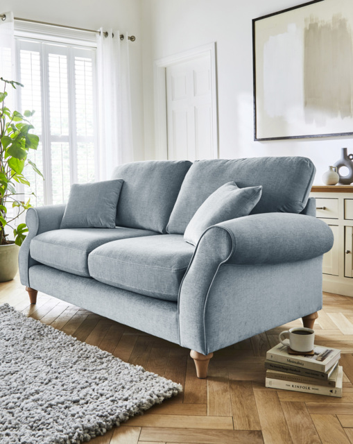 Julipa Colston Chenille 3 Seater Sofa Blue - Julipa - image 1