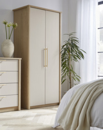 Peyton 2 Door Wardrobe Natural - One Call - thumbnail 1