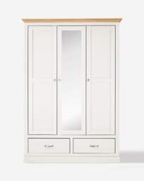 Julipa Ashford 3 Door 2 Drawer Wardrobe Cream - Julipa - thumbnail 3