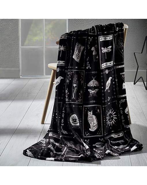 Catherine Lansfield Enchanted Throw Black - Catherine Lansfield - Size: 130X170 - image 1