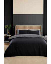 CL Artemis Greek Key Duvet Set Black - Catherine Lansfield - Size: SINGLE - thumbnail 1