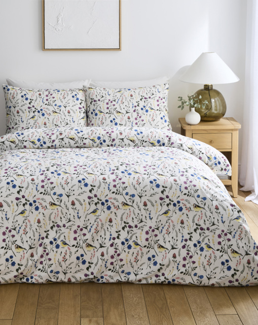 Eliza Floral Bird Duvet Cover Set Multi - JD Williams - Size: DOUBLE - image 1