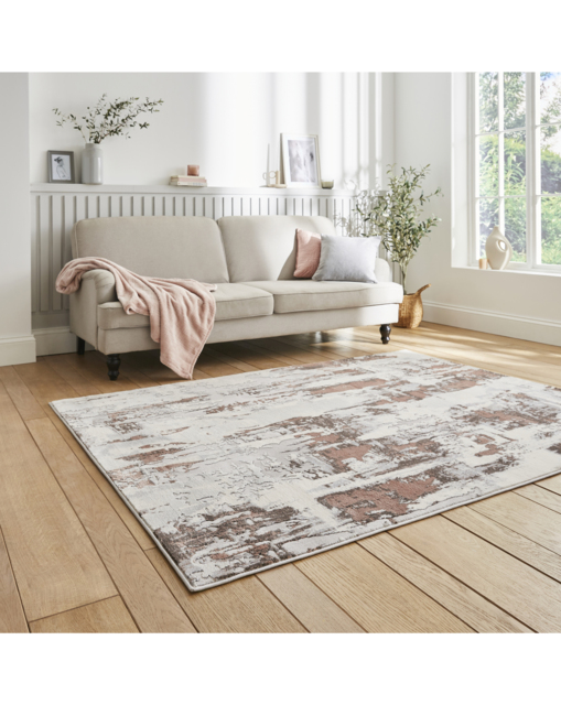 Think Rugs Apollo Modern Abstract Rug Rose Grey - Think Rugs - Size: 80X150 - image 1