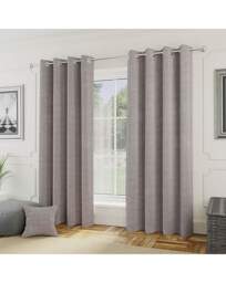 Royal Luxury Boucle Eyelet Curtains Silver - Enhanced Living - Size: 167 x 229cm - thumbnail 4