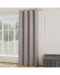 Royal Luxury Boucle Eyelet Curtains Silver - Enhanced Living - Size: 167 x 229cm - thumbnail 2