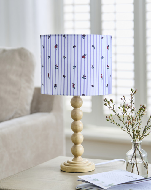 Julipa Evelyn Floral Stripe Bobbin Lamp Multi - Julipa - image 1