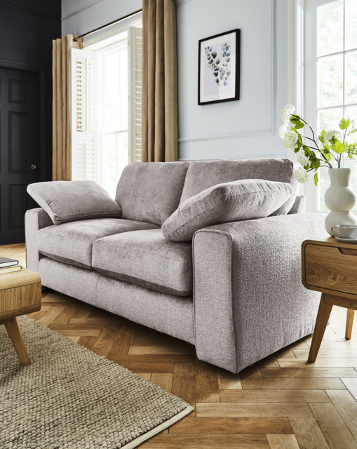 Hunter Chenille 3 Seater Sofa Grey - JD Williams - image 1