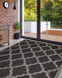 Trellis Gel Flatweave Rug Black - Homemaker - Size: 60X110 - thumbnail 1