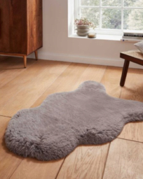 Supersoft Faux Fur Sheepskin Rug Grey - Think Rugs - Size: 60X180 - thumbnail 1