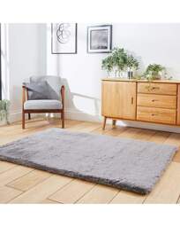 Think Rugs Teddy Plain Shaggy Rug Grey - Think Rugs - Size: 150X230 - thumbnail 4
