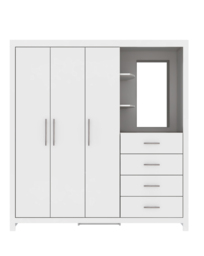 Dakota 3 Door Combi Wardrobe White - JD Williams