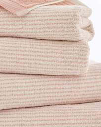 Weave Striped Cotton Towel Pink - Size: Hand Towel - thumbnail 2
