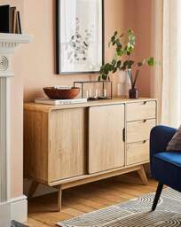 Oslo Sliding Door Sideboard OAK - Gray & Osbourn - thumbnail 1