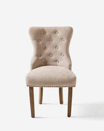 Margot Table with 4 Studded Mabel Chairs Light Oak/Oatmeal - JD Williams - thumbnail 3