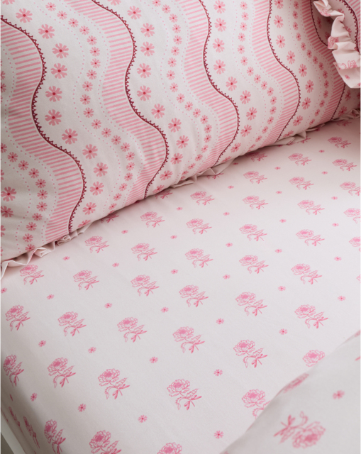 Cath Kidston Spitalfield Fitted Sheet Pink - Cath Kidston - Size: SINGLE - image 1