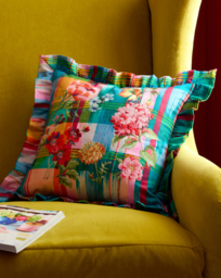 SR Wanderweave Ikat Check Cushion Bright - Sophie Robinson - Size: 43X43