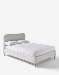Emery Fabric Bed with 3 Layer Mattress Natural - JD Williams - Size: DOUBLE - thumbnail 2