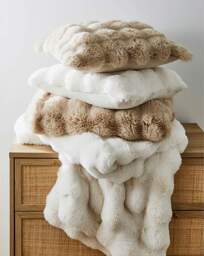 Bubble Faux Fur Throw - Ivory Ivory - JD Williams - Size: 120X150 - thumbnail 5