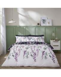 Wisteria Duvet Cover Set White/Navy - Catherine Lansfield - Size: SINGLE - thumbnail 5