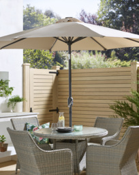 Solar LED Strip Parasol Natural