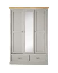 Julipa Ashford 3 Door 2 Drawer Wardrobe Grey/Oak - Julipa - thumbnail 3