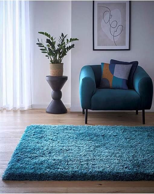 Chicago Shaggy Rug Teal - Origins - Size: 140X200 - image 1
