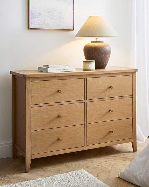 Caitlin Large Chest of Drawers Light OAK - JD Williams - image 1