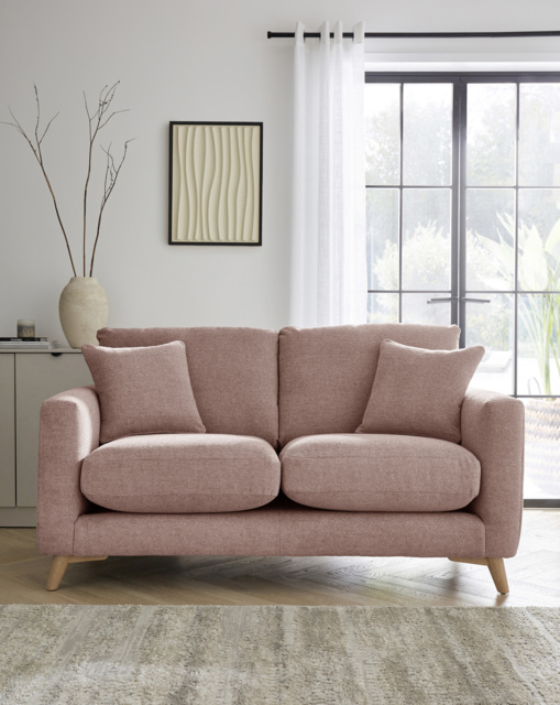 Beckett Chenille 2 Seater Sofa Blush - JD Williams - image 1