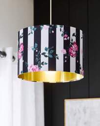 Joanna Hope Lainey Striped Floral Shade Black/White - Joanna Hope - thumbnail 1
