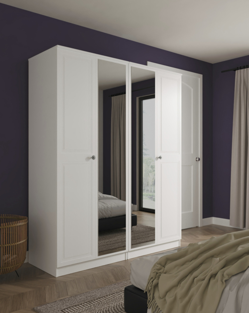 Richmond 4 Door Wardrobe White - Welcome - image 1