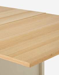 Nelle Dropleaf Two Tone Dining Table Taupe/Oak - JD Williams - thumbnail 5