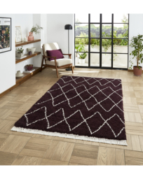 Think Rugs Boho Fringe Rug Purple - Think Rugs - Size: 200X290 - thumbnail 1