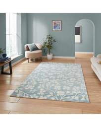Catherine Lansfield Grace Floral Rug Blue - Catherine Lansfield - Size: 80X150 - thumbnail 1