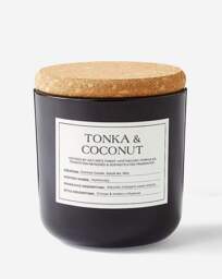Tonka & Coconut Candle Black - Candlelight - thumbnail 2