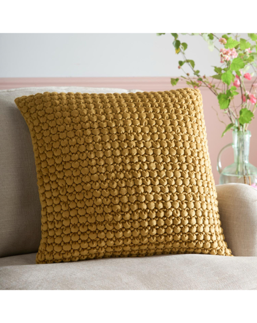 Appletree Bobble Filled Cushion Ochre - Appletree - Size: 55X55CM - image 1