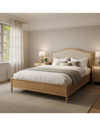 Emy Wooden Hidden Ottoman Bed Oak/Natural - XR Living - Size: DOUBLE - thumbnail 1