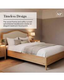 Emy Wooden Hidden Ottoman Bed Oak/Natural - XR Living - Size: DOUBLE - thumbnail 2
