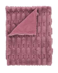 Bianca Carved Faux Fur Throw Pink - Bianca - Size: 150X200 - thumbnail 3